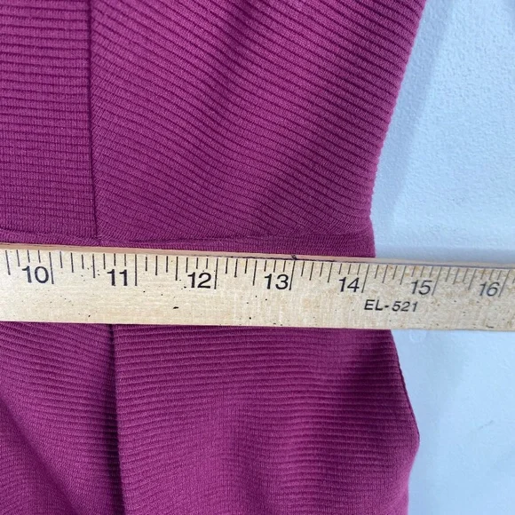 Boden Violet Ottoman Dress 2 Ruby Red Ribbed Midi Collar Classic Preppy Twee - Picture 10 of 11